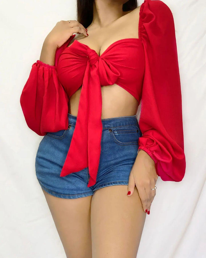 Red Valentina Top - Firstdateshop.com